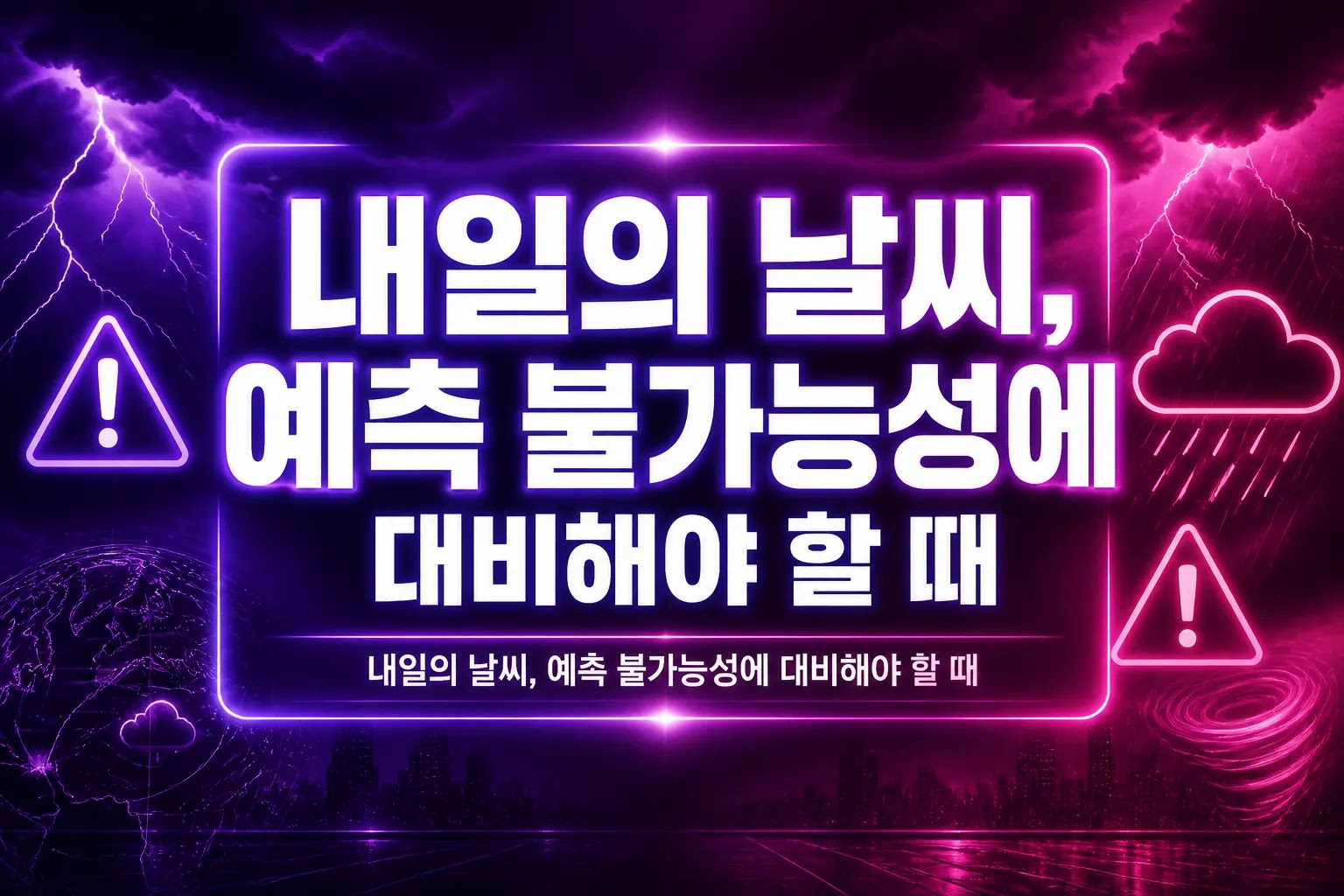 내일의 날씨, 예측 불가능성에 대비해야 할 때