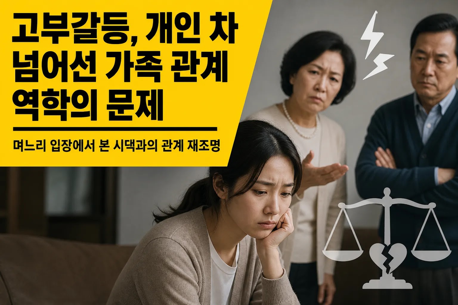 고부갈등, 개인 차 넘어선 가족 관계 역학의 문제: 며느리 입장에서 본 시댁과의 관계 재조명