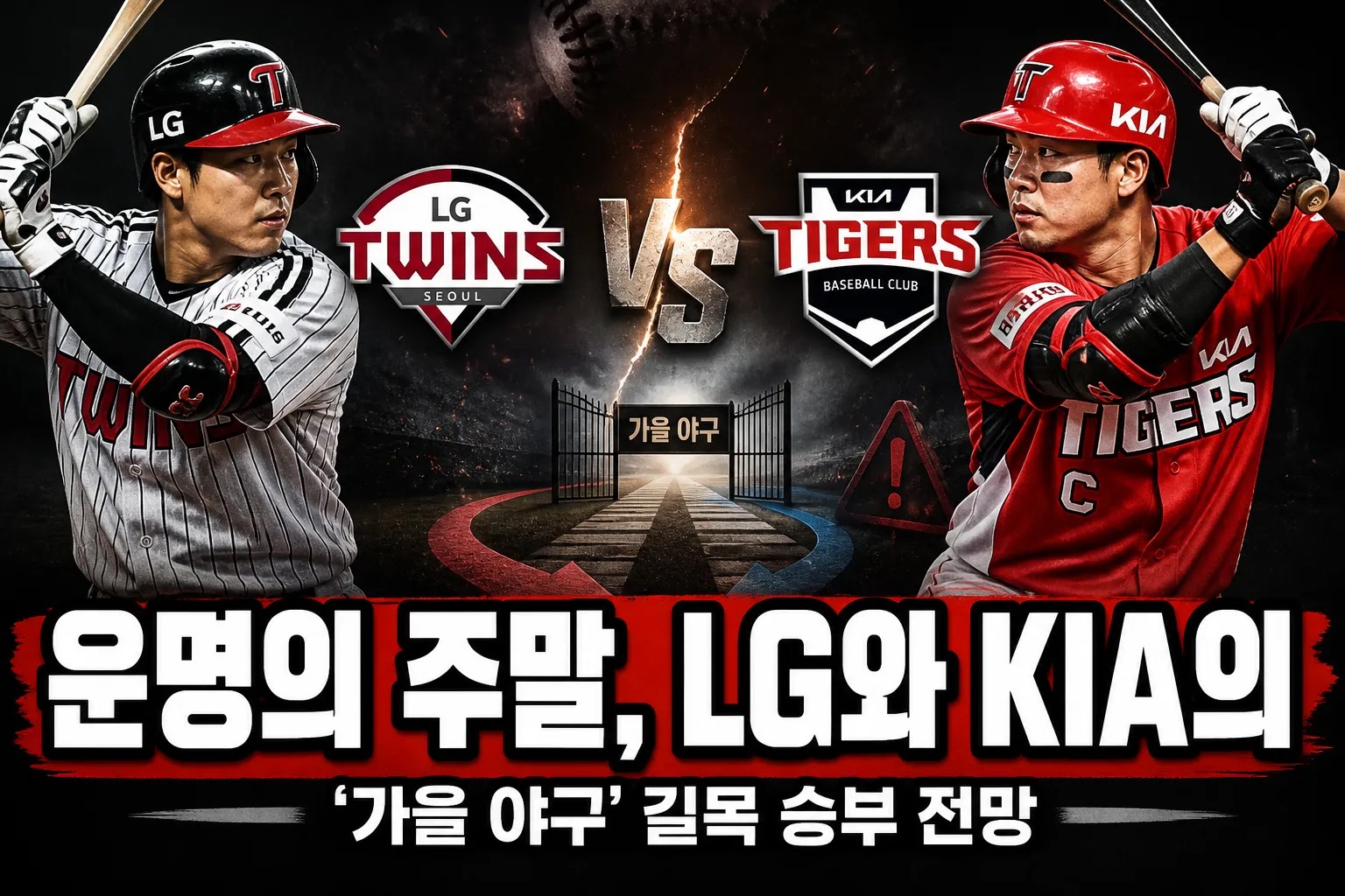 운명의 주말, LG와 KIA의 '가을 야구' 길목 승부 전망