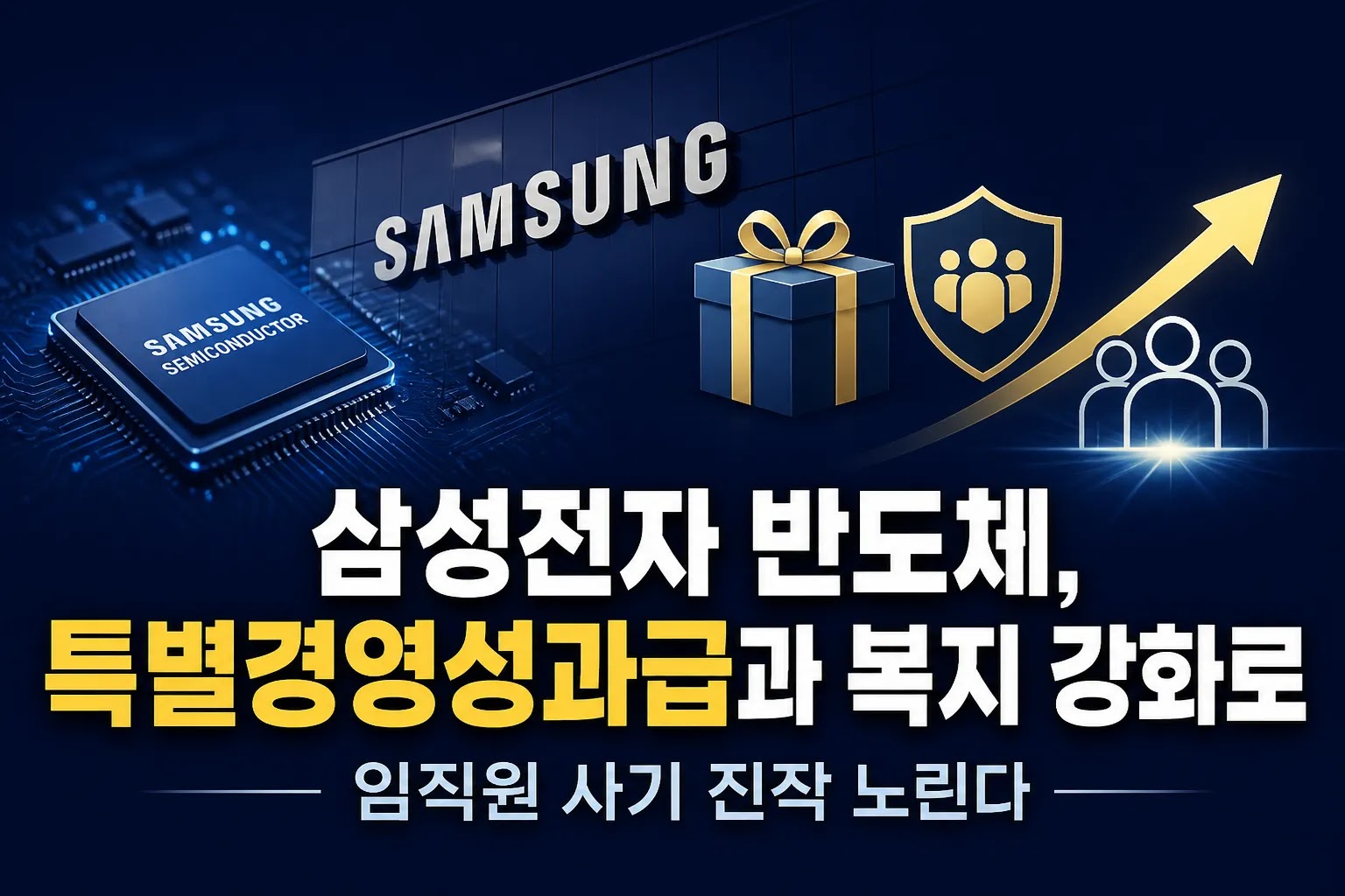 삼성전자 반도체, 특별경영성과급과 복지 강화로 임직원 사기 진작 노린다