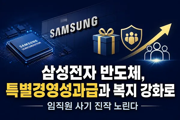 삼성전자 반도체, 특별경영성과급과 복지 강화로 임직원 사기 진작 노린다