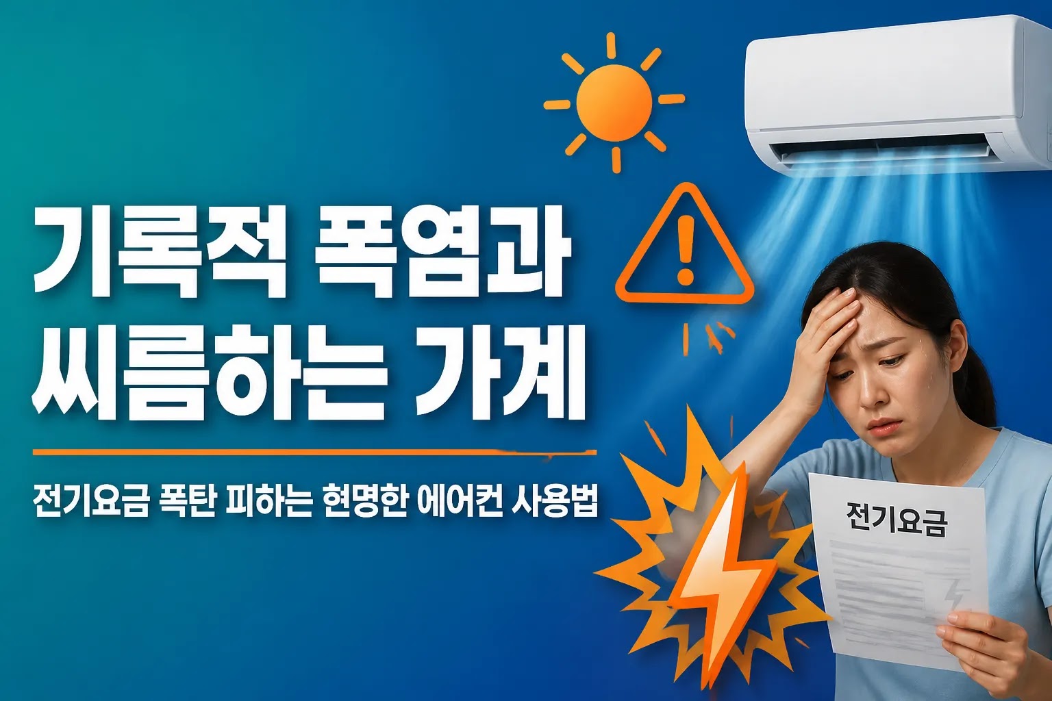 기록적 폭염과 씨름하는 가계: 전기요금 폭탄 피하는 현명한 에어컨 사용법