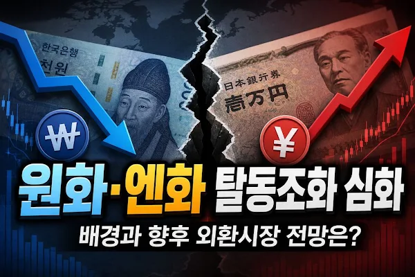 원화·엔화 탈동조화 심화, 배경과 향후 외환시장 전망은?