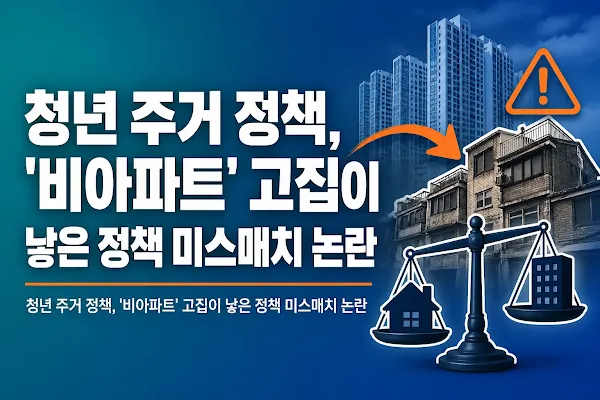 청년 주거 정책, '비아파트' 고집이 낳은 정책 미스매치 논란