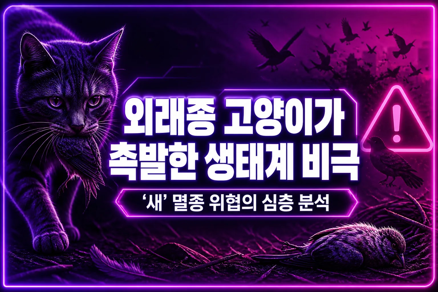 외래종 고양이가 촉발한 생태계 비극: '새' 멸종 위협의 심층 분석
