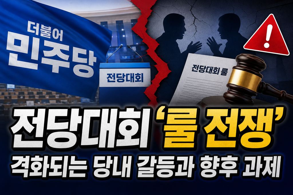 더불어민주당, 전당대회 '룰 전쟁'으로 격화되는 당내 갈등과 향후 과제