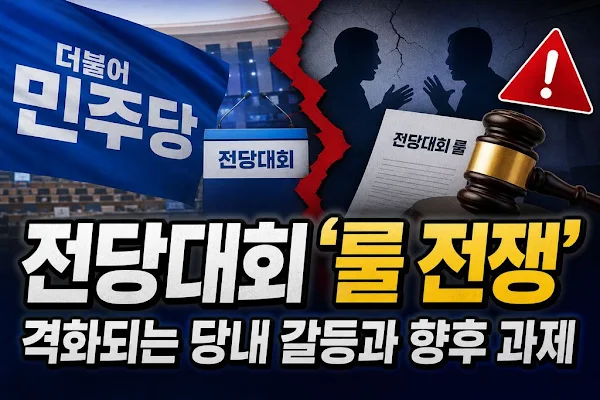 더불어민주당, 전당대회 '룰 전쟁'으로 격화되는 당내 갈등과 향후 과제
