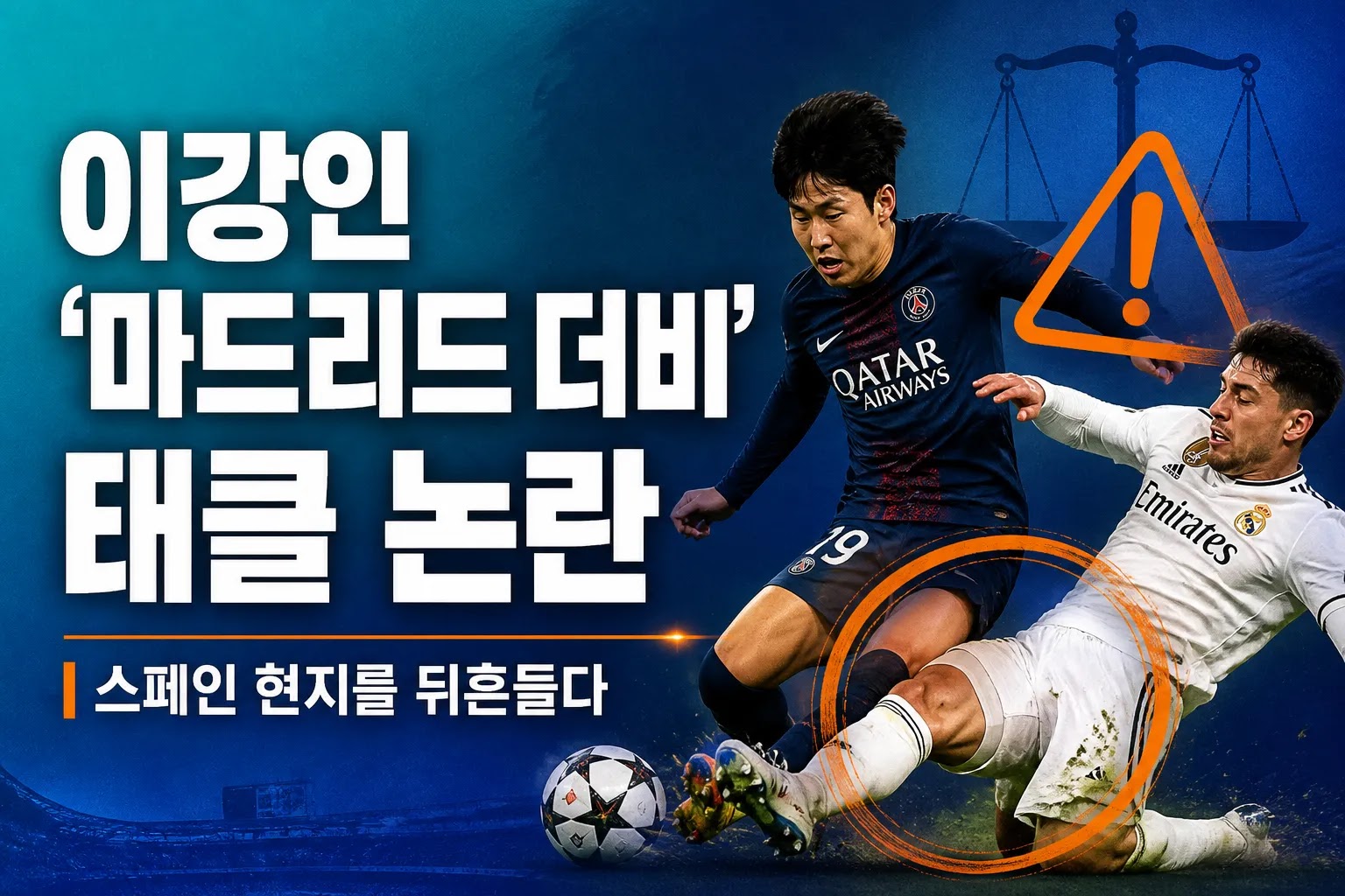 이강인 '마드리드 더비' 태클 논란, 스페인 현지를 뒤흔들다