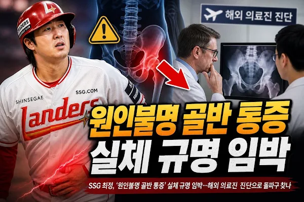 SSG 최정, '원인불명 골반 통증' 실체 규명 임박…해외 의료진 진단으로 돌파구 찾나