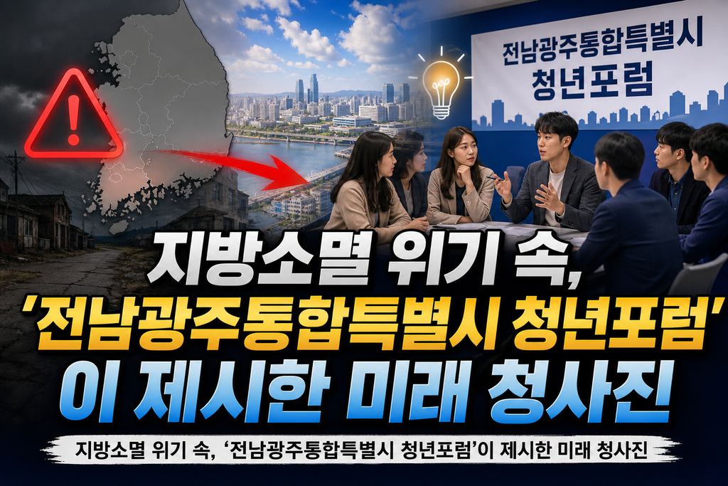 지방소멸 위기 속, '전남광주통합특별시 청년포럼'이 제시한 미래 청사진