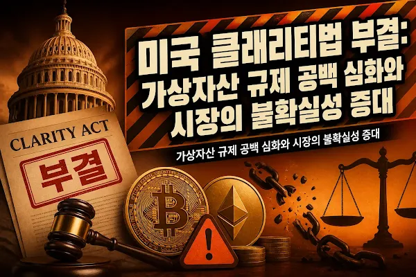 미국 클래리티법 부결: 가상자산 규제 공백 심화와 시장의 불확실성 증대