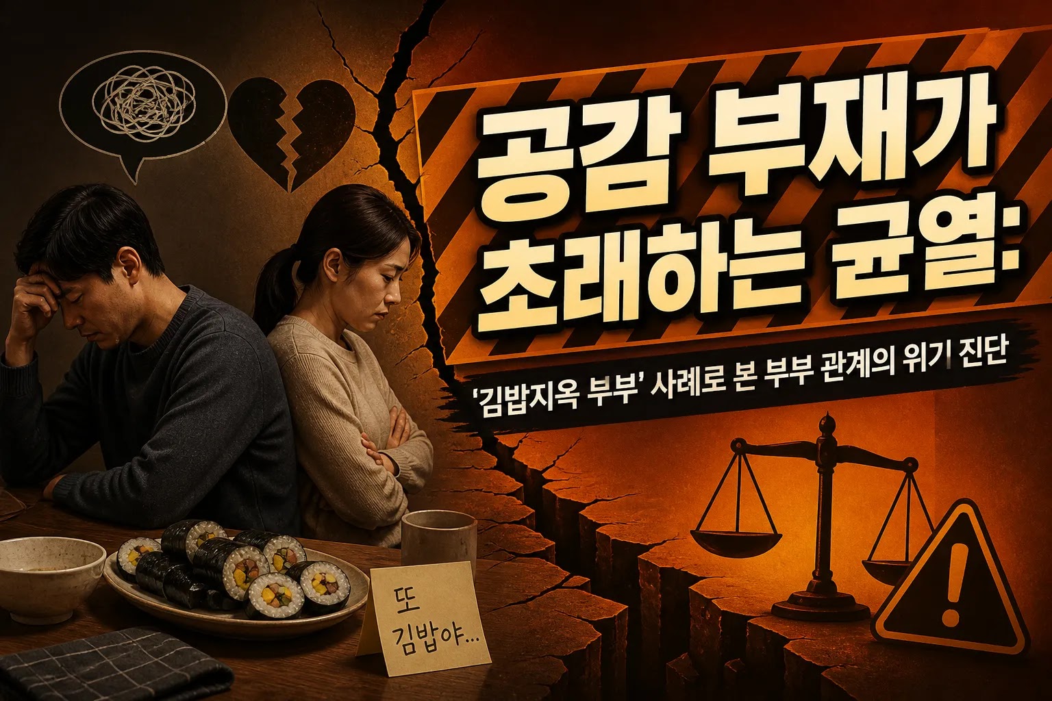 공감 부재가 초래하는 균열: '김밥지옥 부부' 사례로 본 부부 관계의 위기 진단