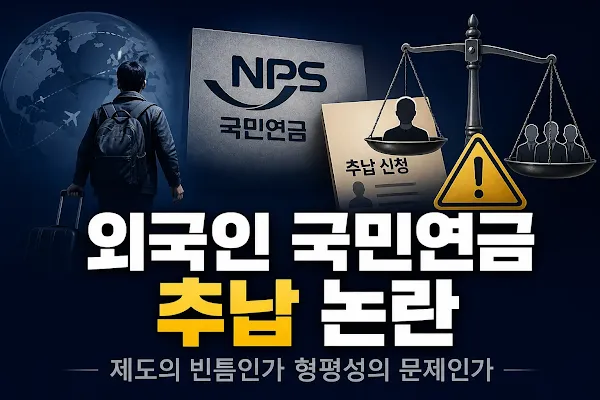 외국인 국민연금 추납 논란, 제도의 빈틈인가 형평성의 문제인가