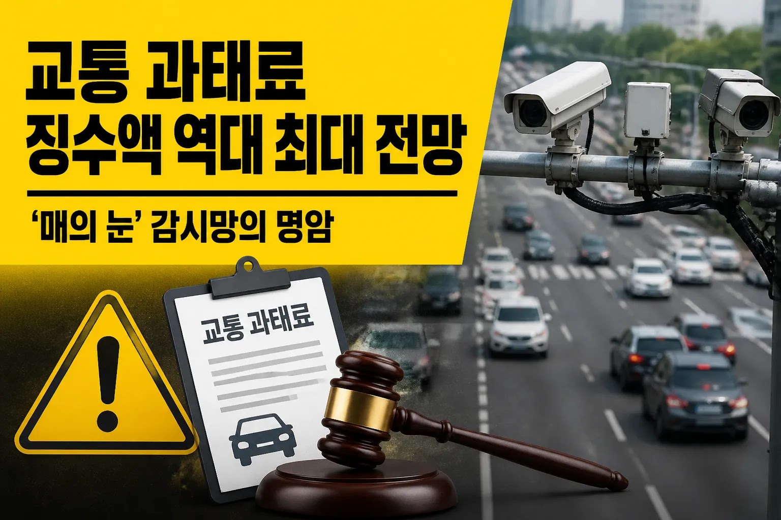 교통 과태료 징수액 역대 최대 전망, '매의 눈' 감시망의 명암