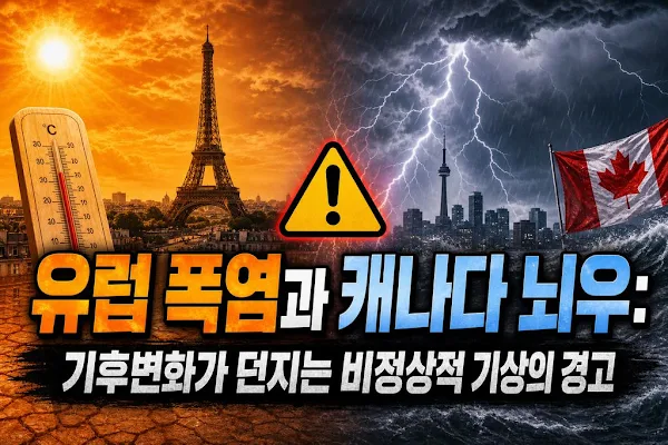 유럽 폭염과 캐나다 뇌우: 기후변화가 던지는 비정상적 기상의 경고