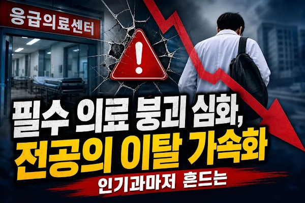 필수 의료 붕괴 심화, 인기과마저 흔드는 전공의 이탈 가속화