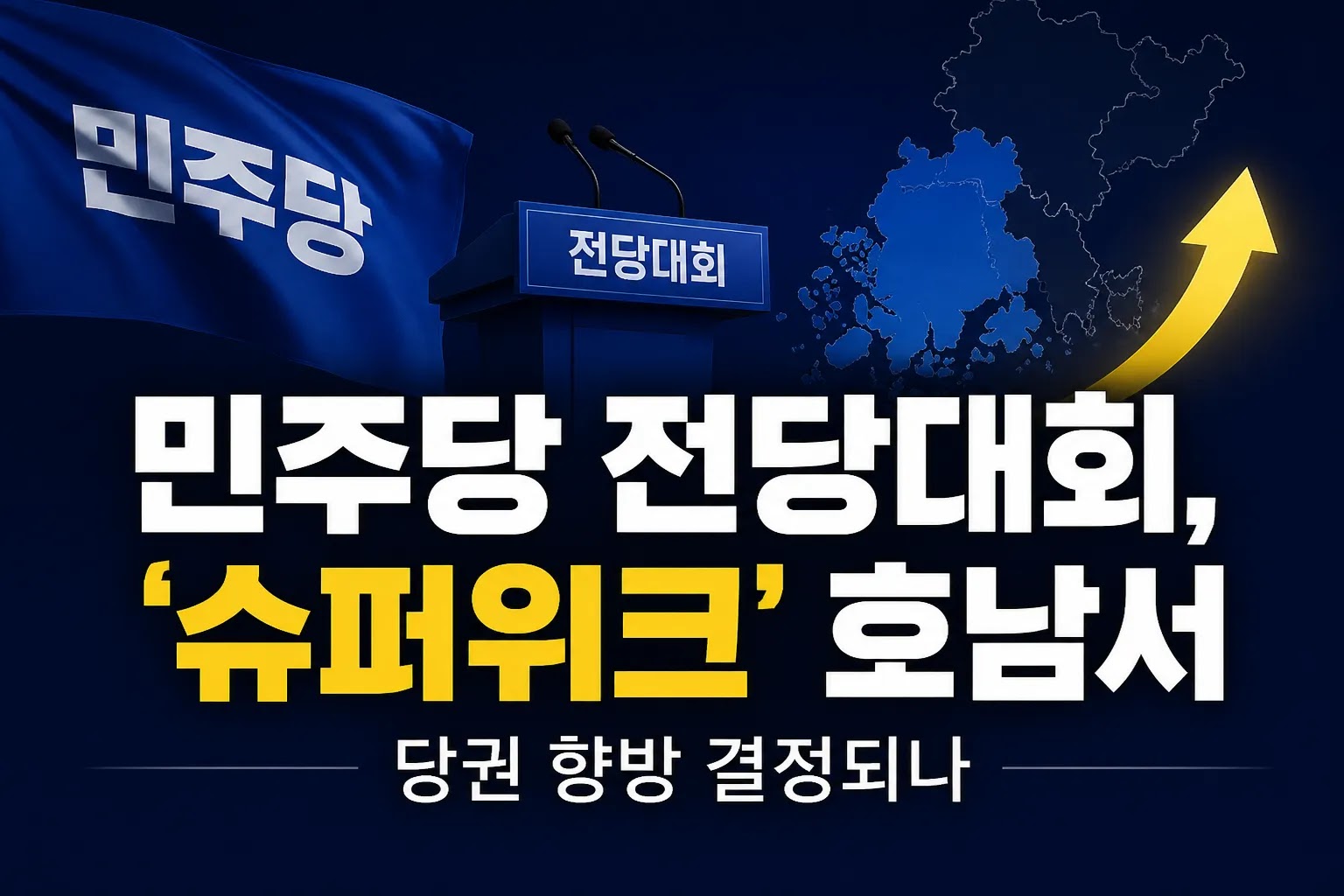 민주당 전당대회, '슈퍼위크' 호남서 당권 향방 결정되나
