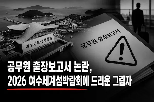 공무원 출장보고서 논란, 2026 여수세계섬박람회에 드리운 그림자