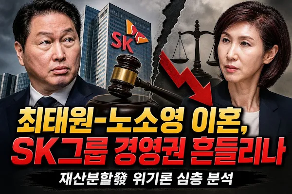 최태원-노소영 이혼, SK그룹 경영권 흔들리나…재산분할發 위기론 심층 분석