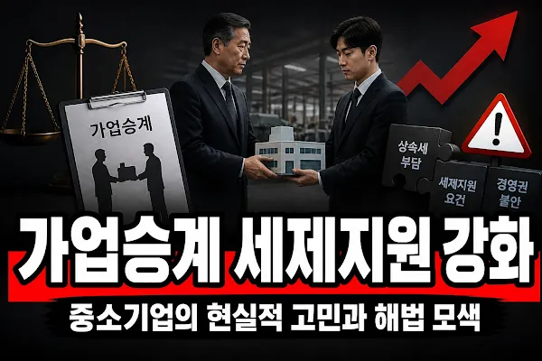 가업승계 세제지원 강화, 중소기업의 현실적 고민과 해법 모색