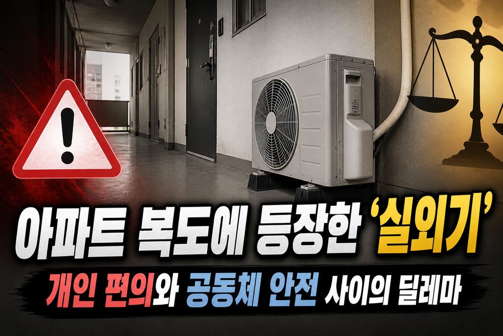 아파트 복도에 등장한 '실외기', 개인 편의와 공동체 안전 사이의 딜레마