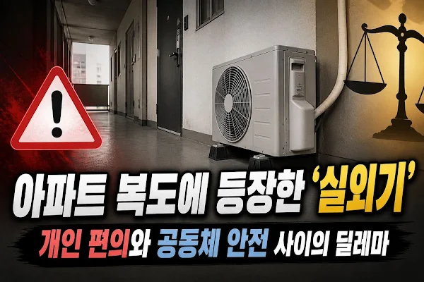 아파트 복도에 등장한 '실외기', 개인 편의와 공동체 안전 사이의 딜레마
