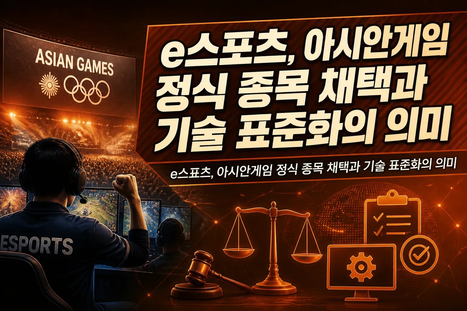 e스포츠, 아시안게임 정식 종목 채택과 기술 표준화의 의미