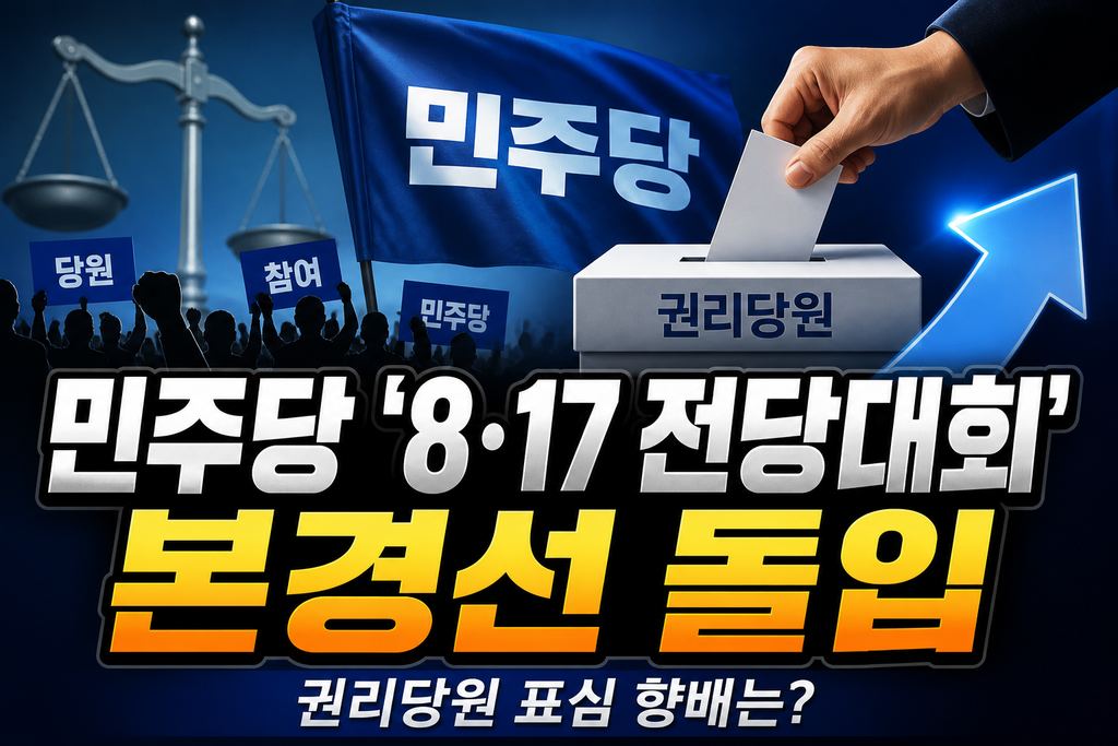 민주당 '8·17 전당대회' 본경선 돌입, 권리당원 표심 향배는?