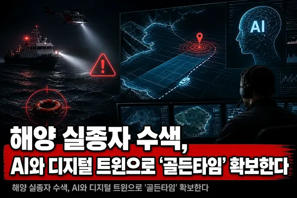 해양 실종자 수색, AI와 디지털 트윈으로 '골든타임' 확보한다