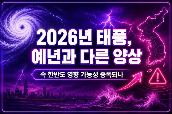 2026년 태풍, 예년과 다른 양상 속 한반도 영향 가능성 증폭되나