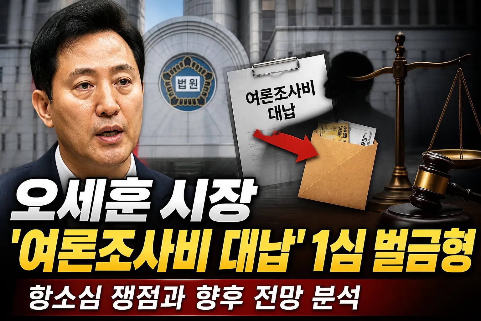 오세훈 시장 '여론조사비 대납' 1심 벌금형, 항소심 쟁점과 향후 전망 분석
