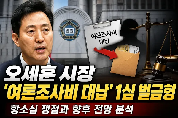 오세훈 시장 '여론조사비 대납' 1심 벌금형, 항소심 쟁점과 향후 전망 분석