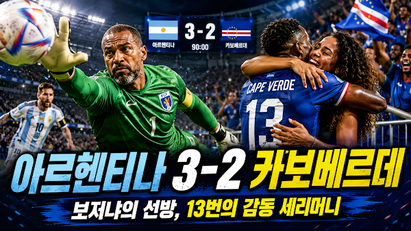 메시도 막아낸 40세 골키퍼와 관중석으로 달려간 13번…카보베르데가 남긴 120분의 기적