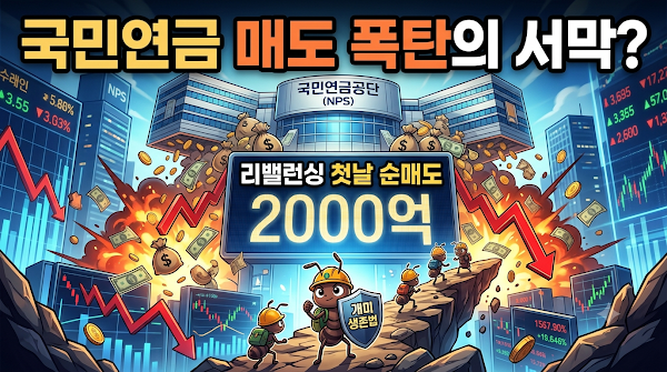 국민연금 매도 폭탄의 서막? 리밸런싱 첫날 '2천억 순매도'의 진실과 개미 생존법